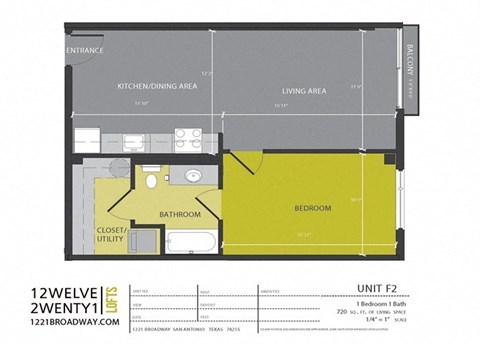a floor plan of a unit with a yellow floor